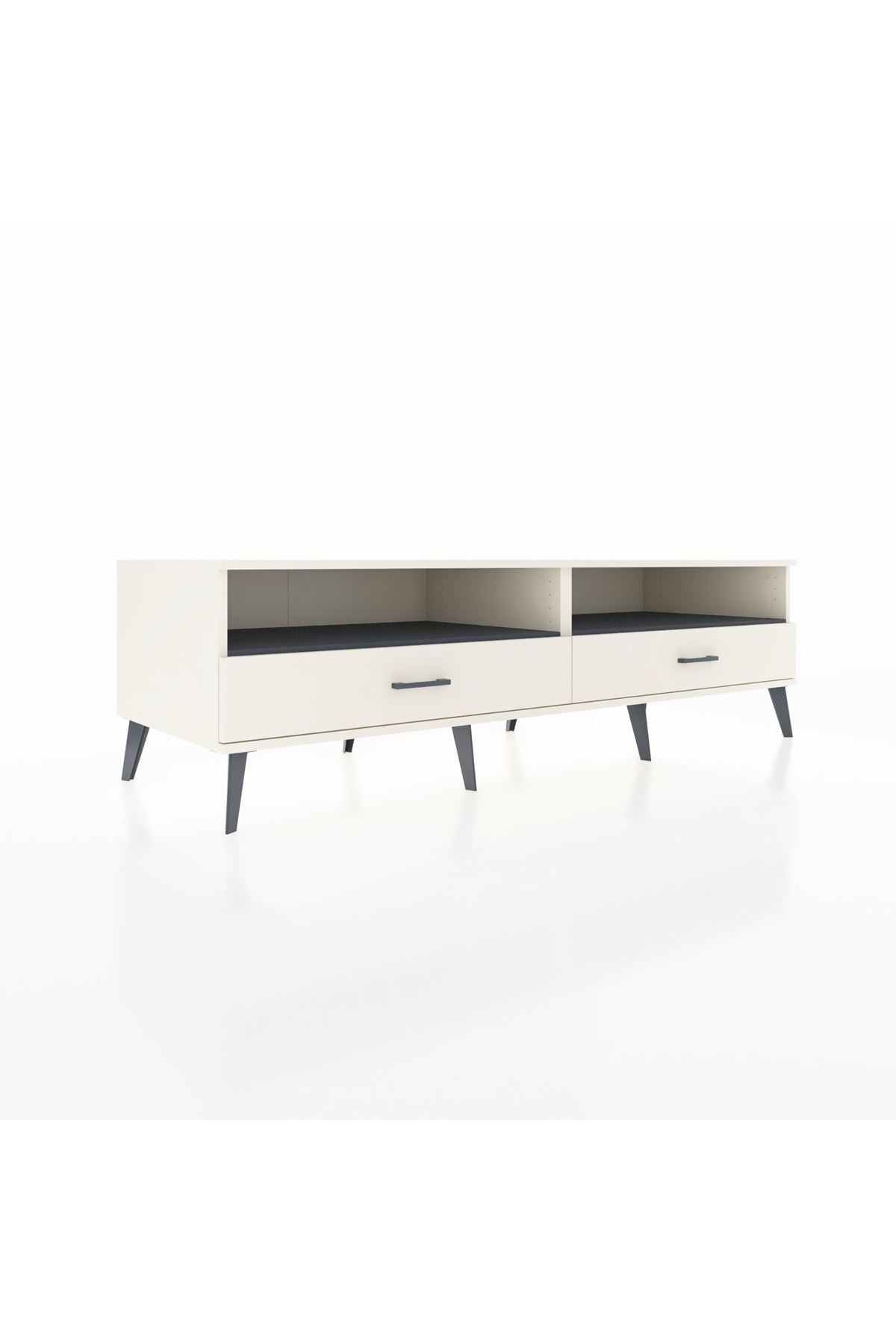 Kronos TV Ünitesi 2 Raflı 2 Çekmeceli  176x59x51 Aytaşı-Antrasit/Aytaşı