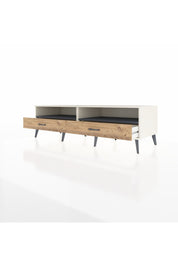 Kronos TV Ünitesi 2 Raflı 2 Çekmeceli  176x59x51 Aytaşı-Antrasit/Çam