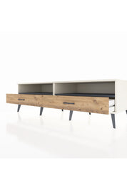 Kronos TV Ünitesi 2 Raflı 2 Çekmeceli  176x59x51 Aytaşı-Antrasit/Çam