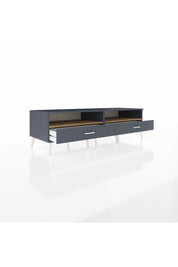 Kronos TV Ünitesi 2 Raflı 2 Çekmeceli  176x59x51 Antrasit-Çam/Antrasit