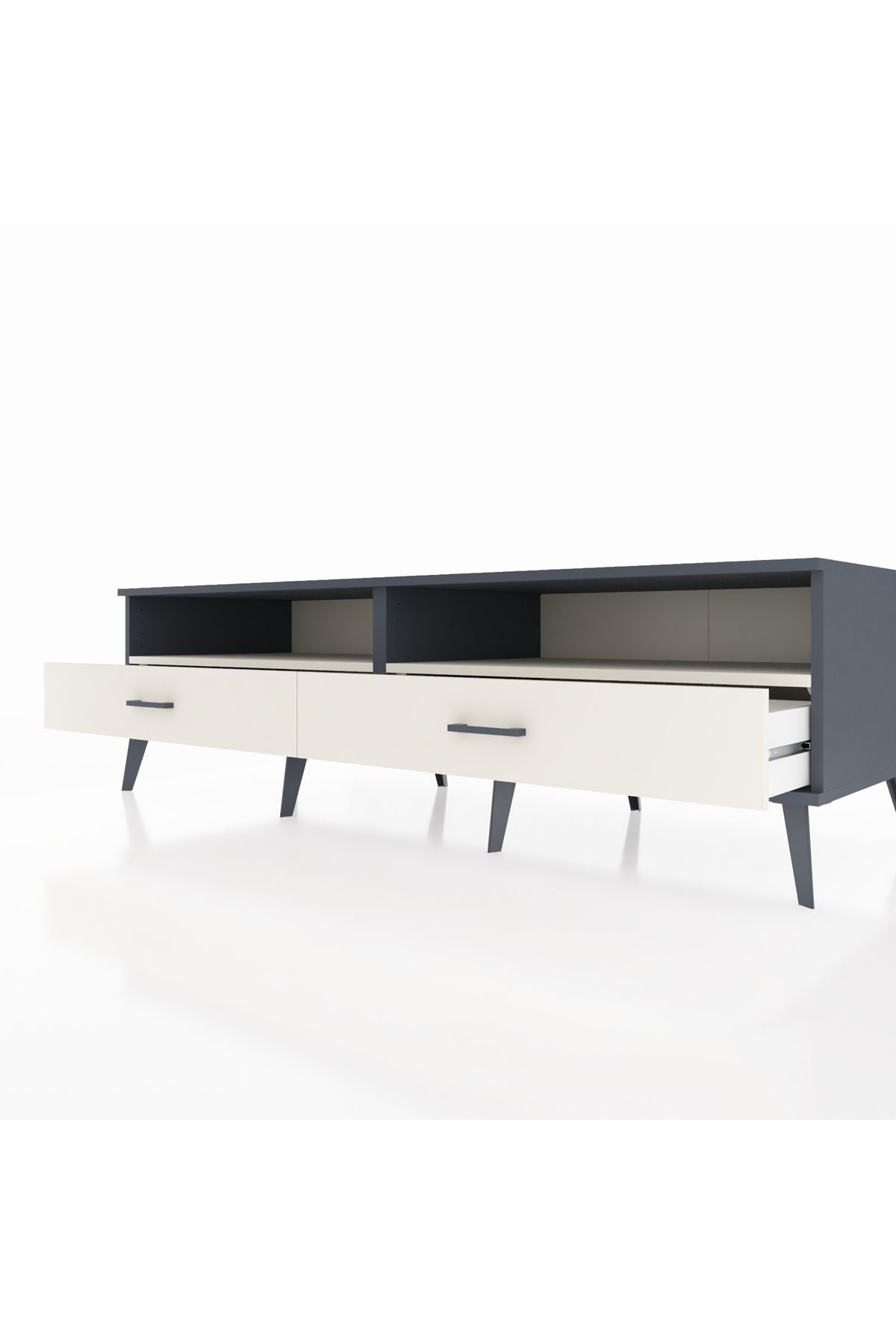 Kronos TV Ünitesi 2 Raflı 2 Çekmeceli  176x59x51 Antrasit-Aytaşı/Aytaşı