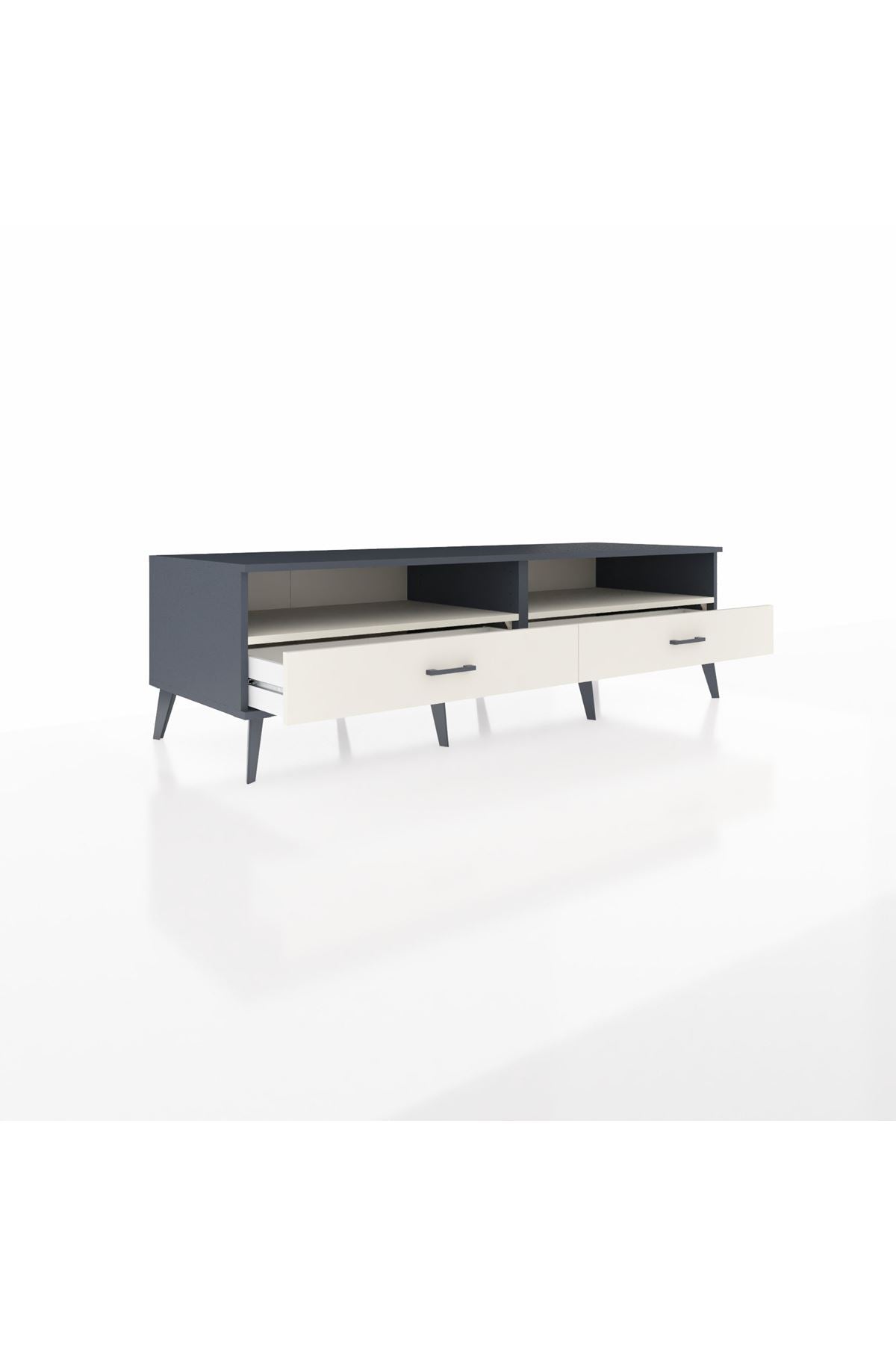 Kronos TV Ünitesi 2 Raflı 2 Çekmeceli  176x59x51 Antrasit-Aytaşı/Aytaşı