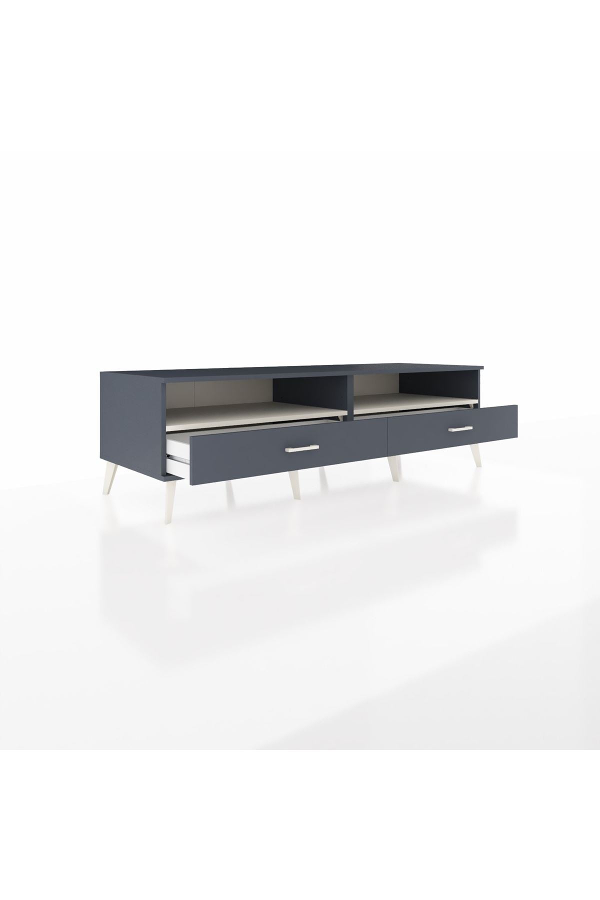 Kronos TV Ünitesi 2 Raflı 2 Çekmeceli  176x59x51 Antrasit-Aytaşı/Antrasit