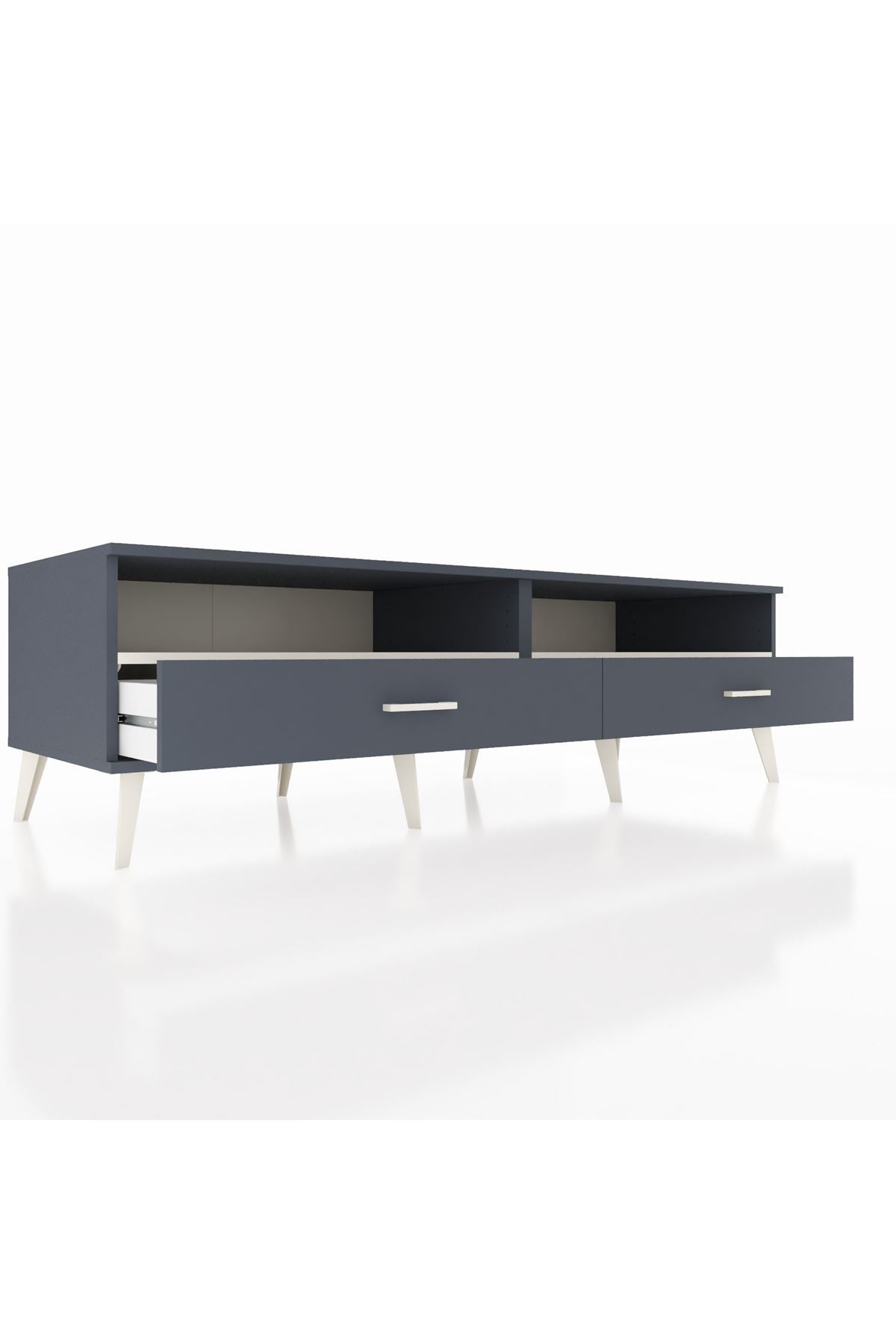 Kronos TV Ünitesi 2 Raflı 2 Çekmeceli  176x59x51 Antrasit-Aytaşı/Antrasit