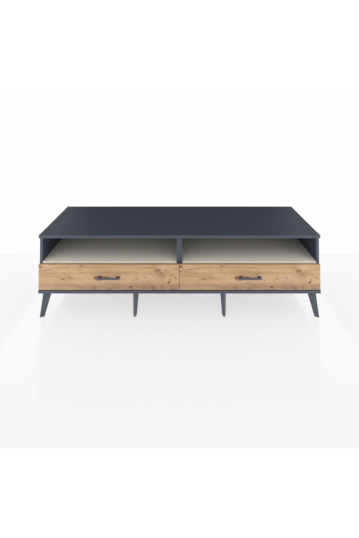 Kronos TV Ünitesi 2 Raflı 2 Çekmeceli  176x59x51 Antrasit-Aytaşı/Çam