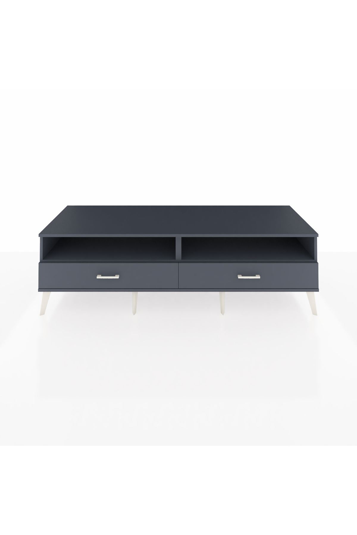 Kronos TV Ünitesi 2 Raflı 2 Çekmeceli  176x59x51 Antrasit-Antrasit/Antrasit