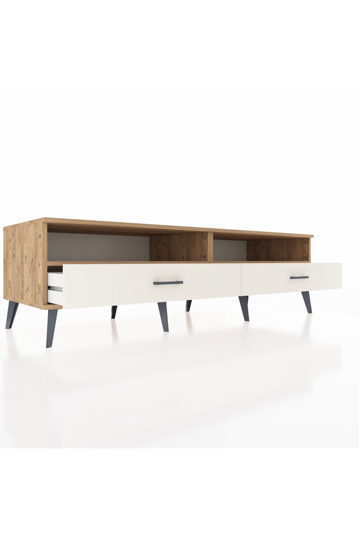 Kronos TV Ünitesi 2 Raflı 2 Çekmeceli  176x59x51 Çam-Çam/Aytaşı