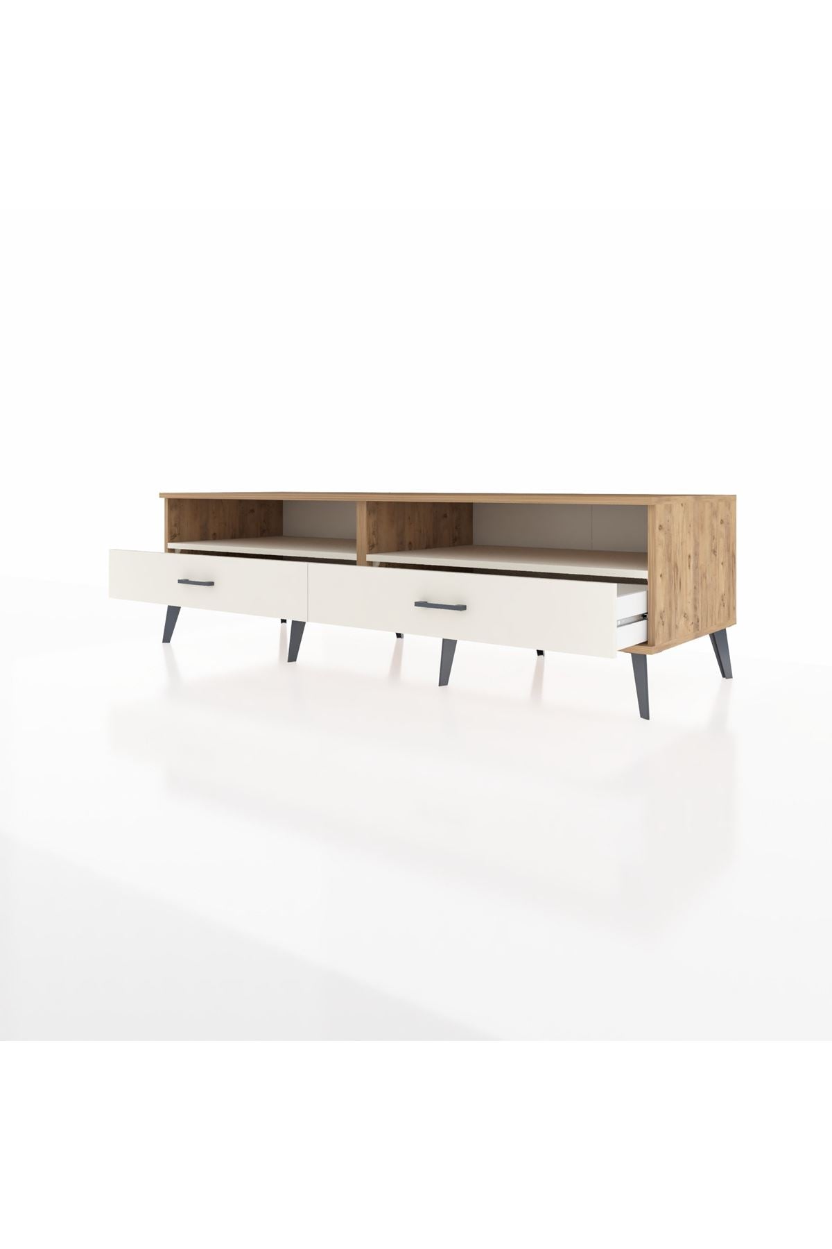 Kronos TV Ünitesi 2 Raflı 2 Çekmeceli  176x59x51 Çam-Aytaşı/Aytaşı