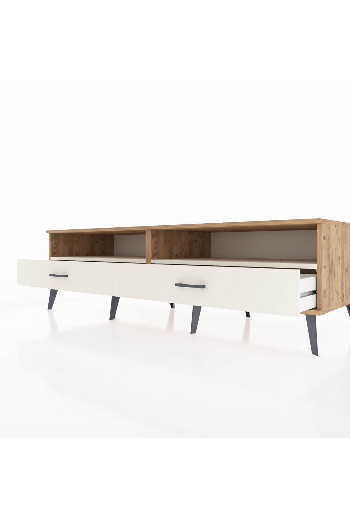 Kronos TV Ünitesi 2 Raflı 2 Çekmeceli  176x59x51 Çam-Aytaşı/Aytaşı