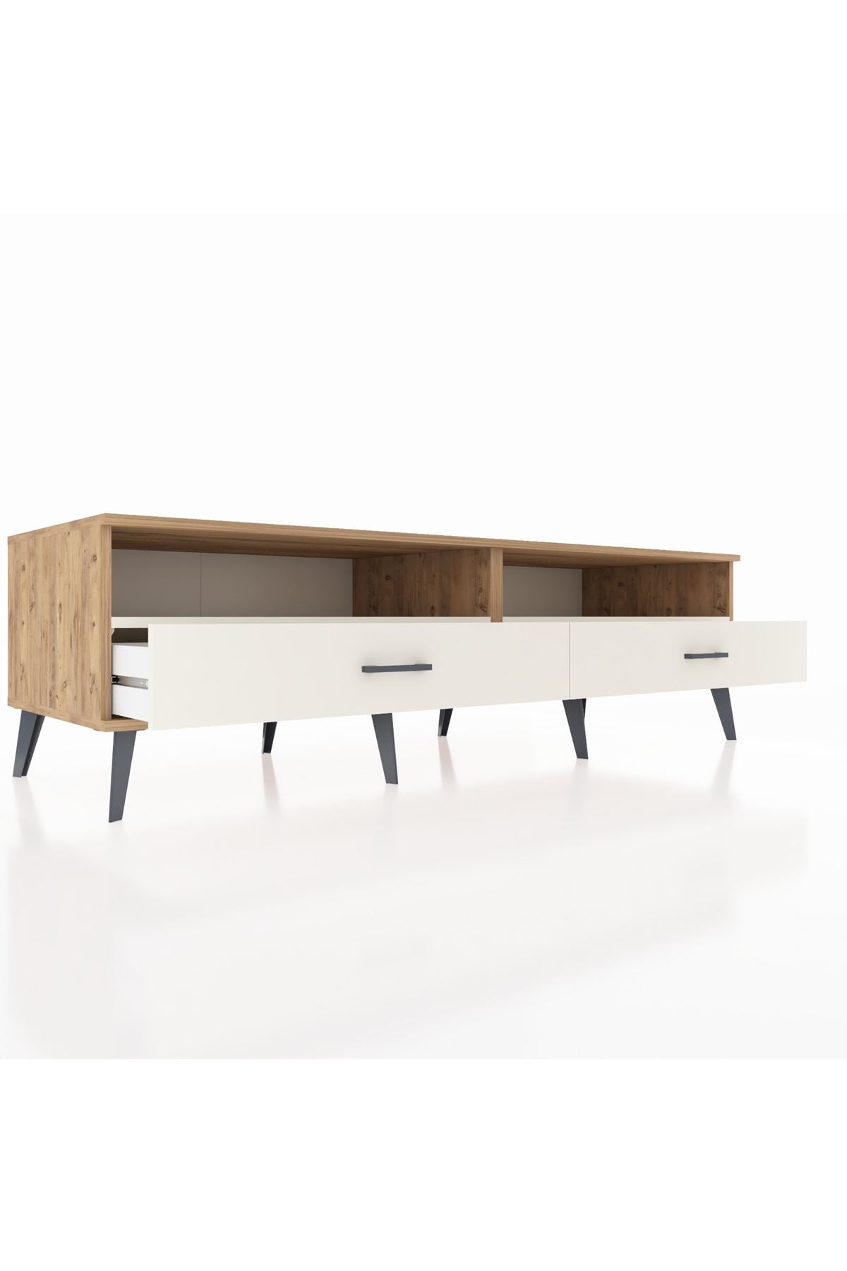 Kronos TV Ünitesi 2 Raflı 2 Çekmeceli  176x59x51 Çam-Aytaşı/Aytaşı