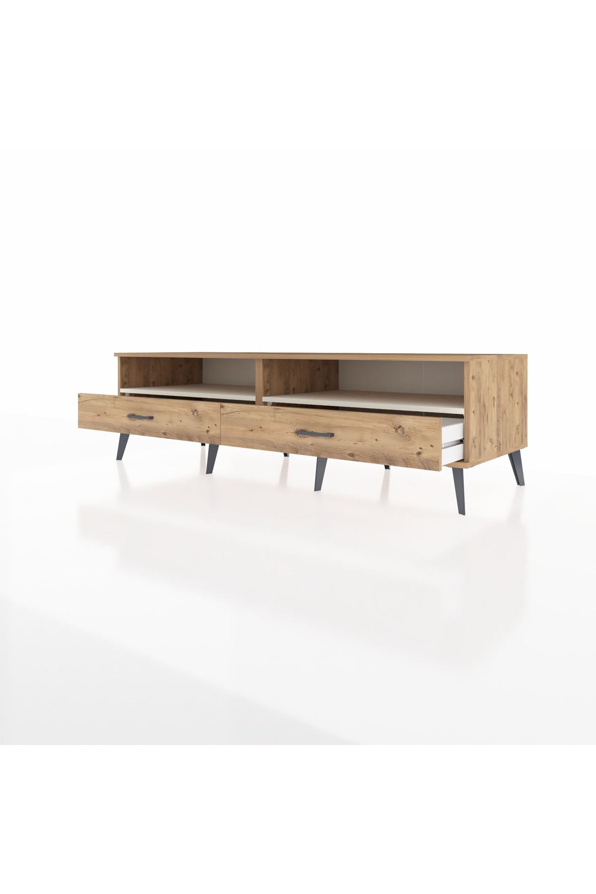 Kronos TV Ünitesi 2 Raflı 2 Çekmeceli  176x59x51 Çam-Aytaşı/Çam