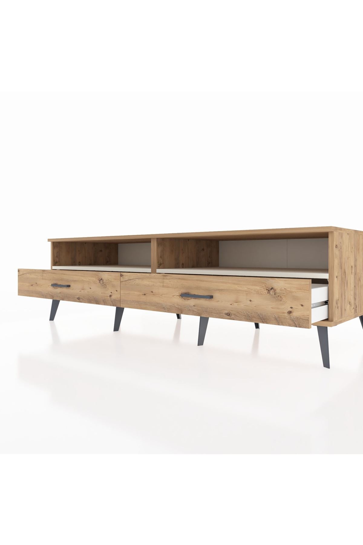 Kronos TV Ünitesi 2 Raflı 2 Çekmeceli  176x59x51 Çam-Aytaşı/Çam