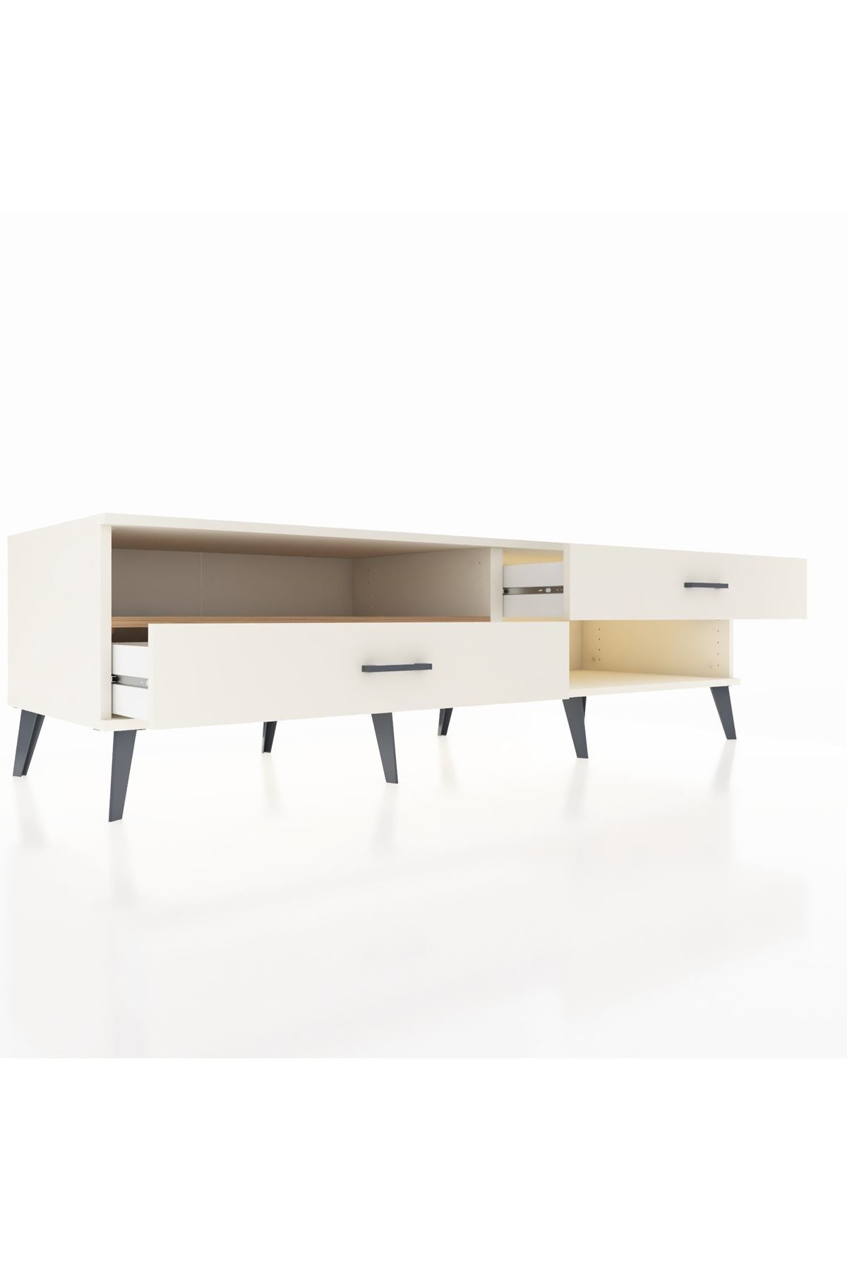 Kronos TV Ünitesi Tek Raflı 2 Çekmeceli  176x59x51 Aytaşı-Çam/Aytaşı