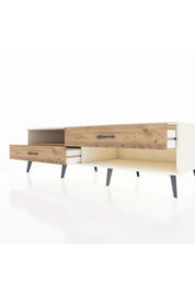 Kronos TV Ünitesi Tek Raflı 2 Çekmeceli  176x59x51 Aytaşı-Çam/Çam