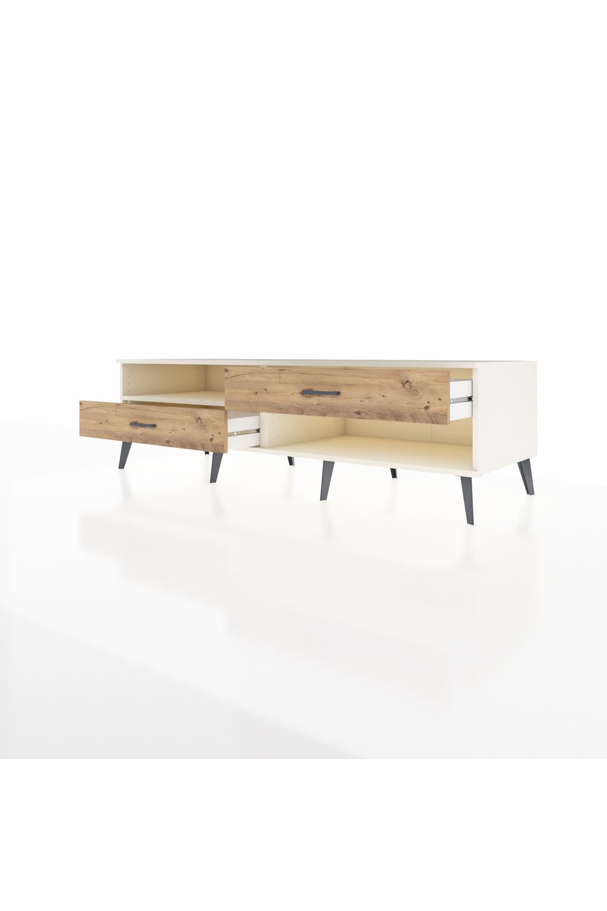 Kronos TV Ünitesi Tek Raflı 2 Çekmeceli  176x59x51 Aytaşı-Aytaşı/Çam