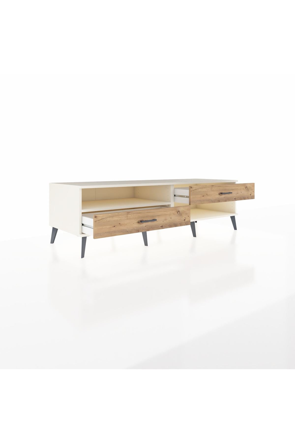 Kronos TV Ünitesi Tek Raflı 2 Çekmeceli  176x59x51 Aytaşı-Aytaşı/Çam