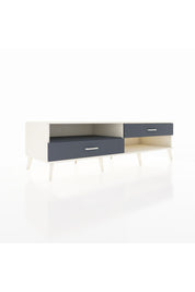 Kronos TV Ünitesi Tek Raflı 2 Çekmeceli  176x59x51 Aytaşı-Antrasit/Antrasit