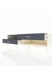 Kronos TV Ünitesi Tek Raflı 2 Çekmeceli  176x59x51 Aytaşı-Antrasit/Antrasit