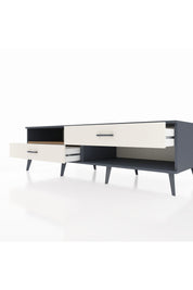 Kronos TV Ünitesi Tek Raflı 2 Çekmeceli  176x59x51 Antrasit-Çam/Aytaşı