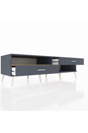 Kronos TV Ünitesi Tek Raflı 2 Çekmeceli  176x59x51 Antrasit-Çam/Antrasit