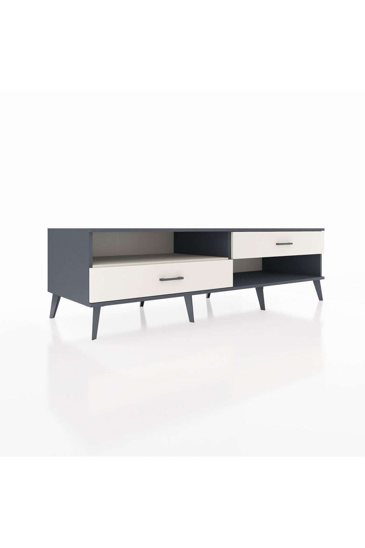 Kronos TV Ünitesi Tek Raflı 2 Çekmeceli  176x59x51 Antrasit-Aytaşı/Aytaşı