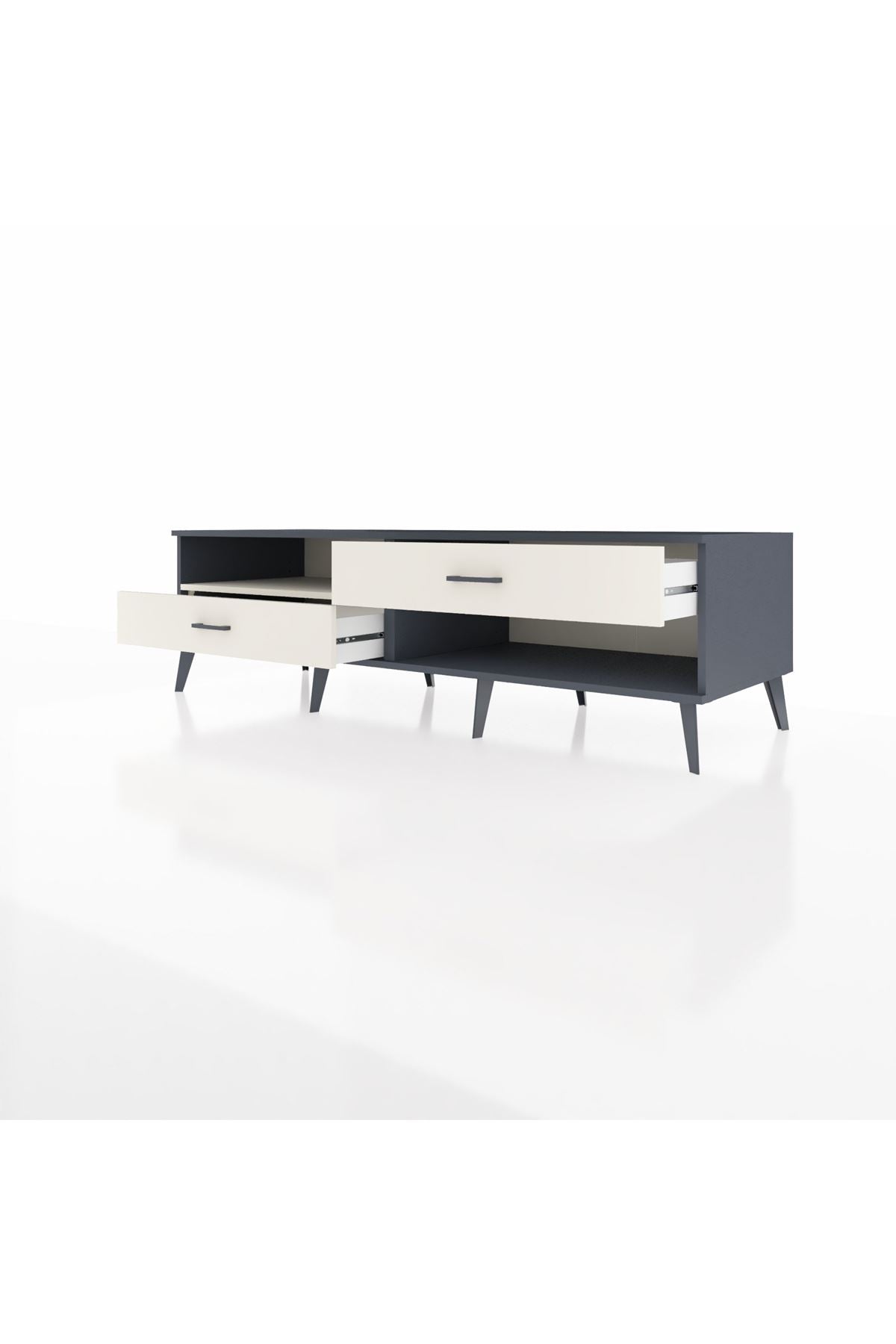 Kronos TV Ünitesi Tek Raflı 2 Çekmeceli  176x59x51 Antrasit-Aytaşı/Aytaşı