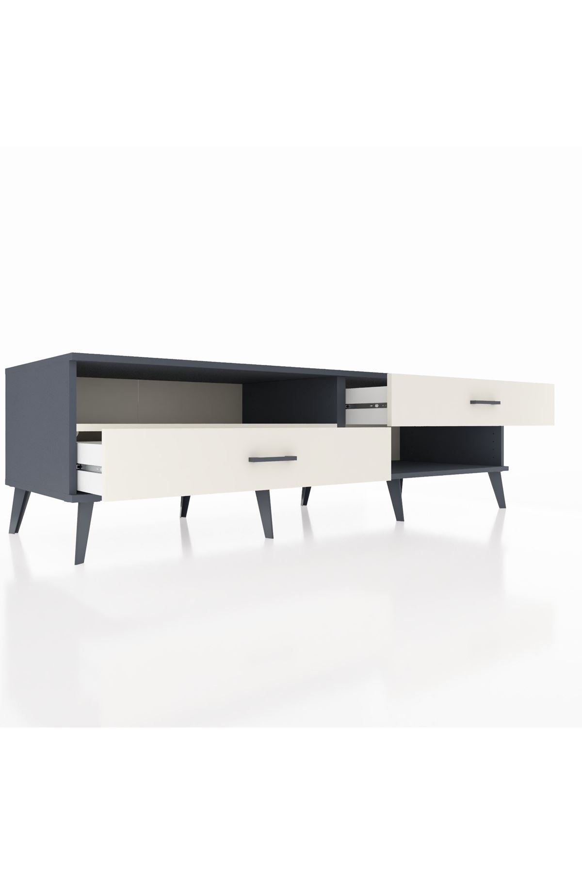 Kronos TV Ünitesi Tek Raflı 2 Çekmeceli  176x59x51 Antrasit-Aytaşı/Aytaşı