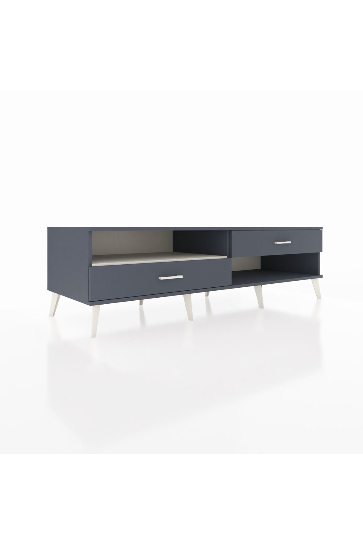 Kronos TV Ünitesi Tek Raflı 2 Çekmeceli  176x59x51 Antrasit-Aytaşı/Antrasit