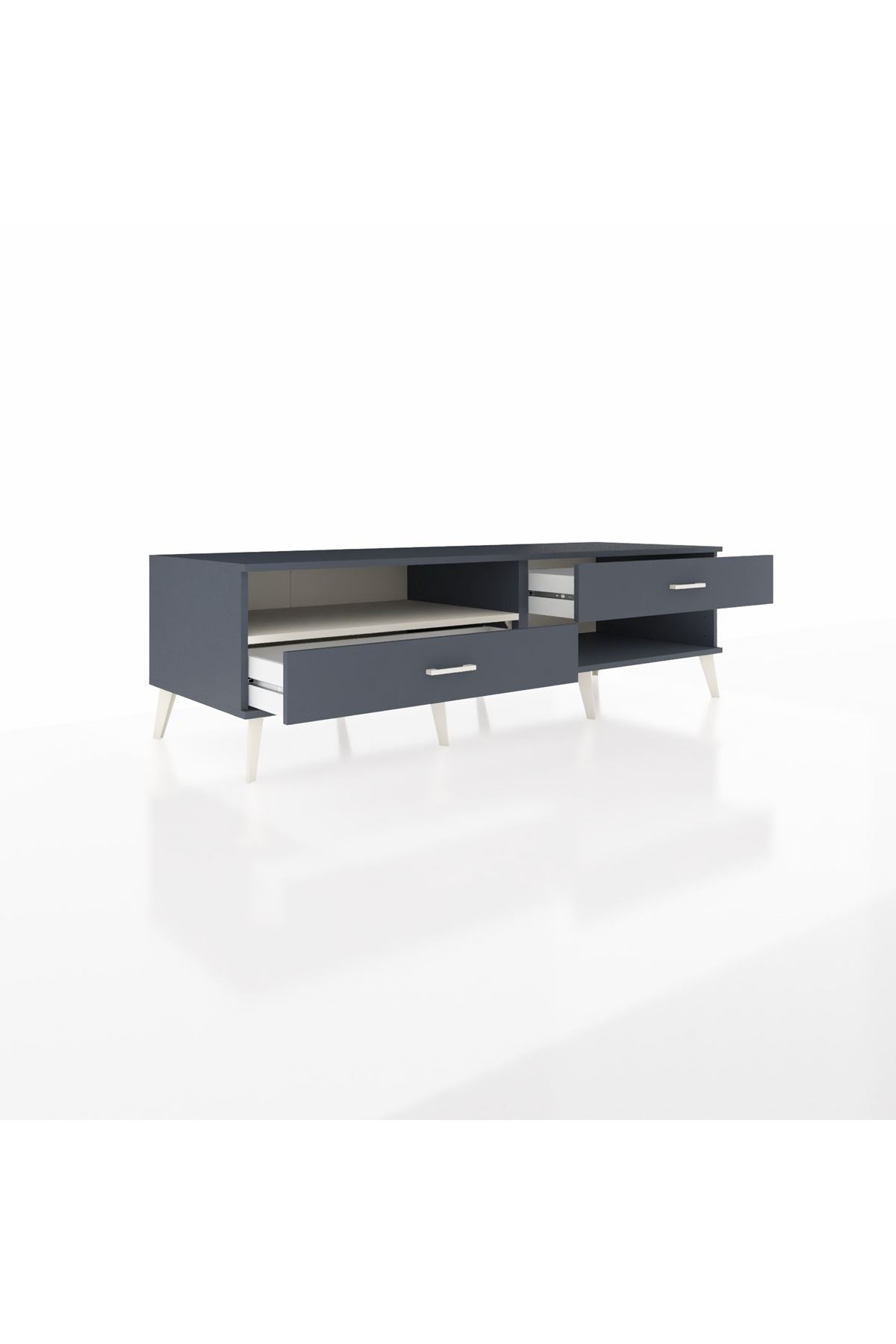 Kronos TV Ünitesi Tek Raflı 2 Çekmeceli  176x59x51 Antrasit-Aytaşı/Antrasit