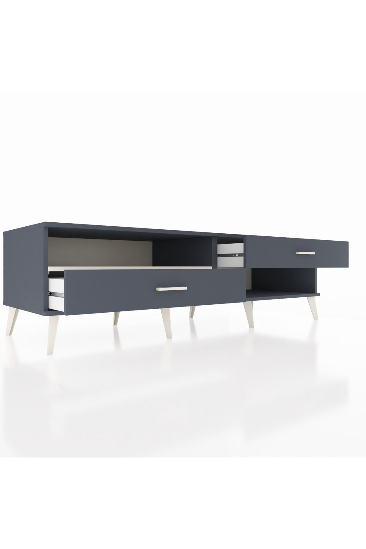 Kronos TV Ünitesi Tek Raflı 2 Çekmeceli  176x59x51 Antrasit-Aytaşı/Antrasit