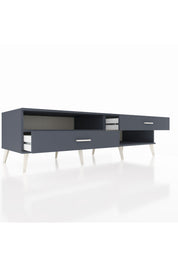 Kronos TV Ünitesi Tek Raflı 2 Çekmeceli  176x59x51 Antrasit-Antrasit/Antrasit