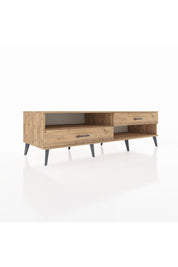 Kronos TV Ünitesi Tek Raflı 2 Çekmeceli  176x59x51 Çam-Çam/Çam