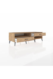 Kronos TV Ünitesi Tek Raflı 2 Çekmeceli  176x59x51 Çam-Çam/Çam