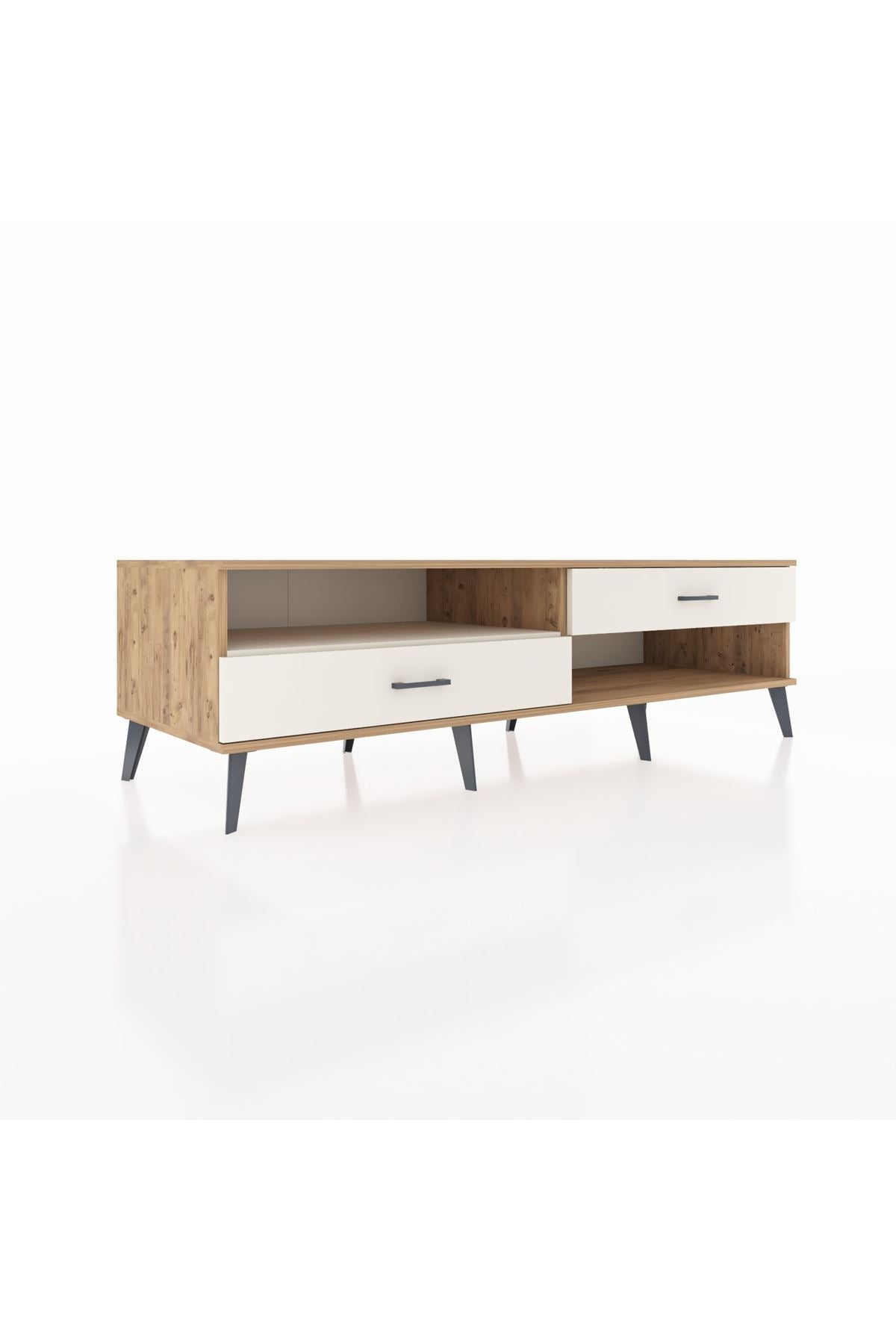 Kronos TV Ünitesi Tek Raflı 2 Çekmeceli  176x59x51 Çam-Aytaşı/Aytaşı