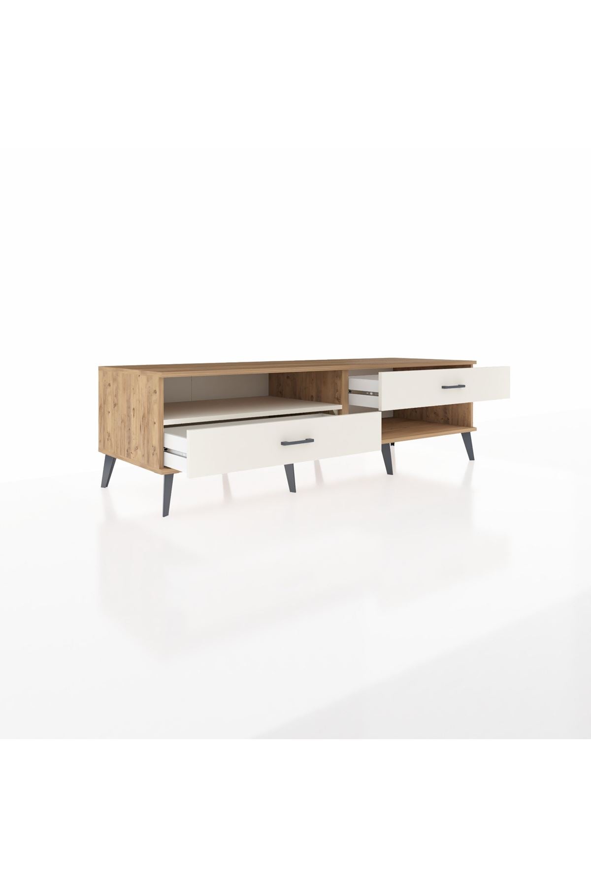 Kronos TV Ünitesi Tek Raflı 2 Çekmeceli  176x59x51 Çam-Aytaşı/Aytaşı