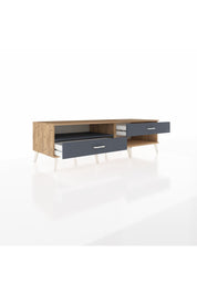 Kronos TV Ünitesi Tek Raflı 2 Çekmeceli  176x59x51 Çam-Antrasit/Antrasit