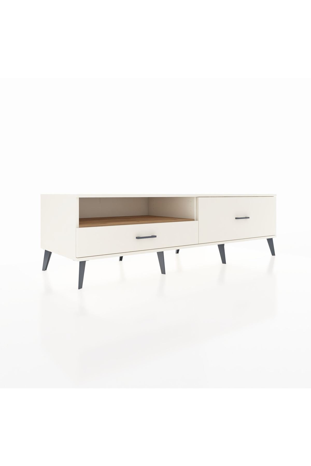 Kronos TV Ünitesi Tek Raflı 2 Çekmeceli  176x59x51 Aytaşı-Çam/Aytaşı