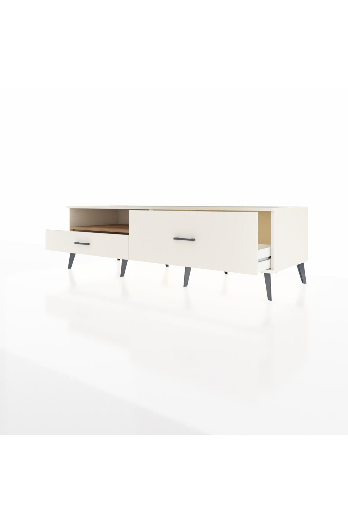 Kronos TV Ünitesi Tek Raflı 2 Çekmeceli  176x59x51 Aytaşı-Çam/Aytaşı