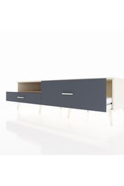 Kronos TV Ünitesi Tek Raflı 2 Çekmeceli  176x59x51 Aytaşı-Çam/Antrasit