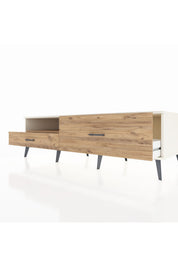 Kronos TV Ünitesi Tek Raflı 2 Çekmeceli  176x59x51 Aytaşı-Çam/Çam