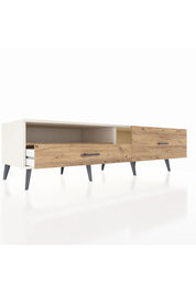 Kronos TV Ünitesi Tek Raflı 2 Çekmeceli  176x59x51 Aytaşı-Çam/Çam