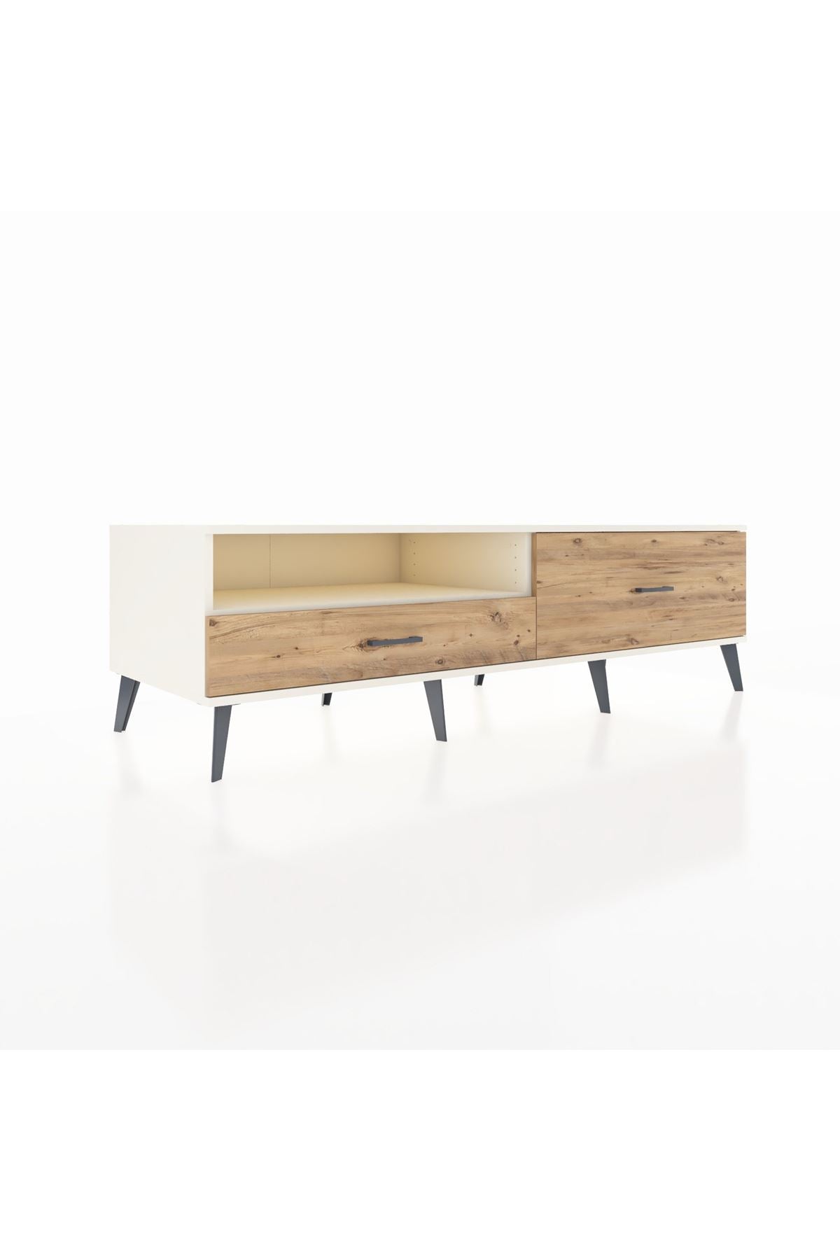 Kronos TV Ünitesi Tek Raflı 2 Çekmeceli  176x59x51 Aytaşı-Aytaşı/Çam