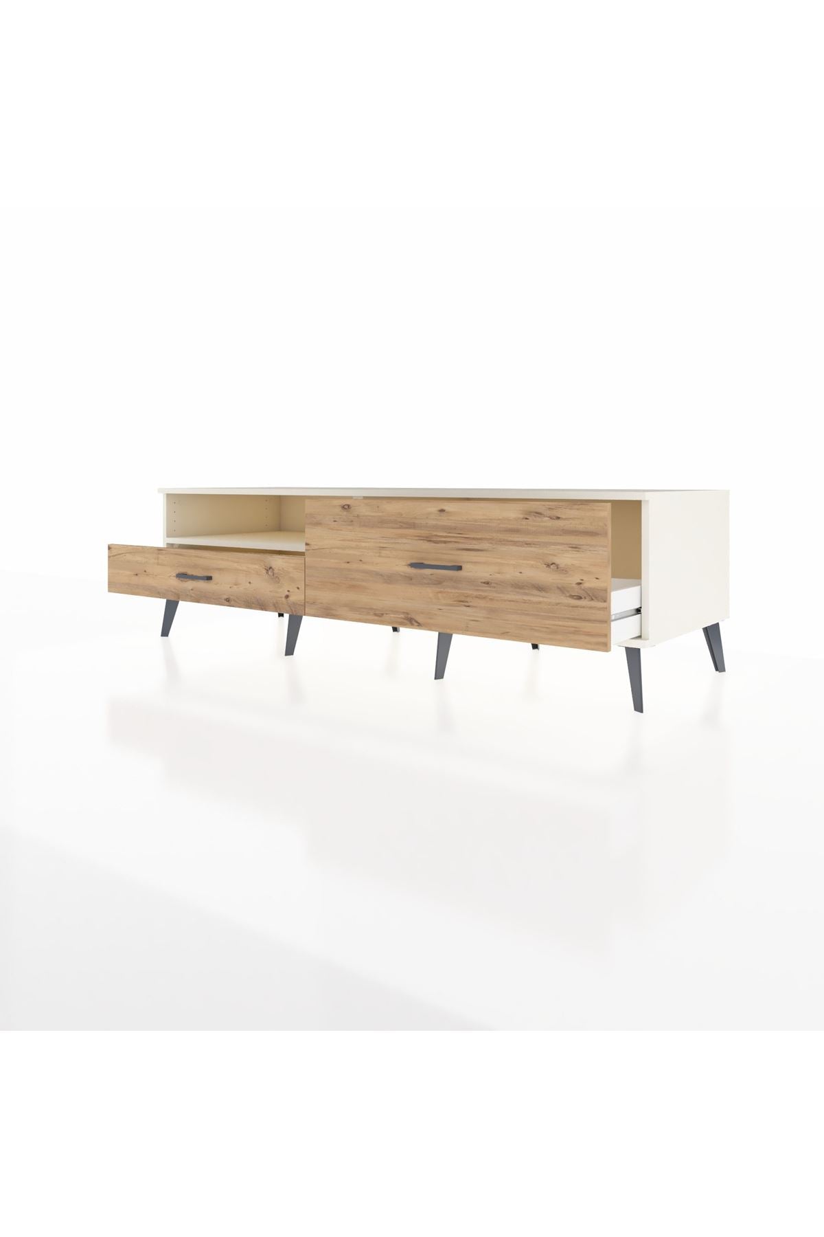 Kronos TV Ünitesi Tek Raflı 2 Çekmeceli  176x59x51 Aytaşı-Aytaşı/Çam