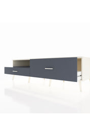 Kronos TV Ünitesi Tek Raflı 2 Çekmeceli  176x59x51 Aytaşı-Antrasit/Antrasit