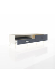 Kronos TV Ünitesi Tek Raflı 2 Çekmeceli  176x59x51 Aytaşı-Antrasit/Antrasit