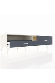 Kronos TV Ünitesi Tek Raflı 2 Çekmeceli  176x59x51 Aytaşı-Antrasit/Antrasit