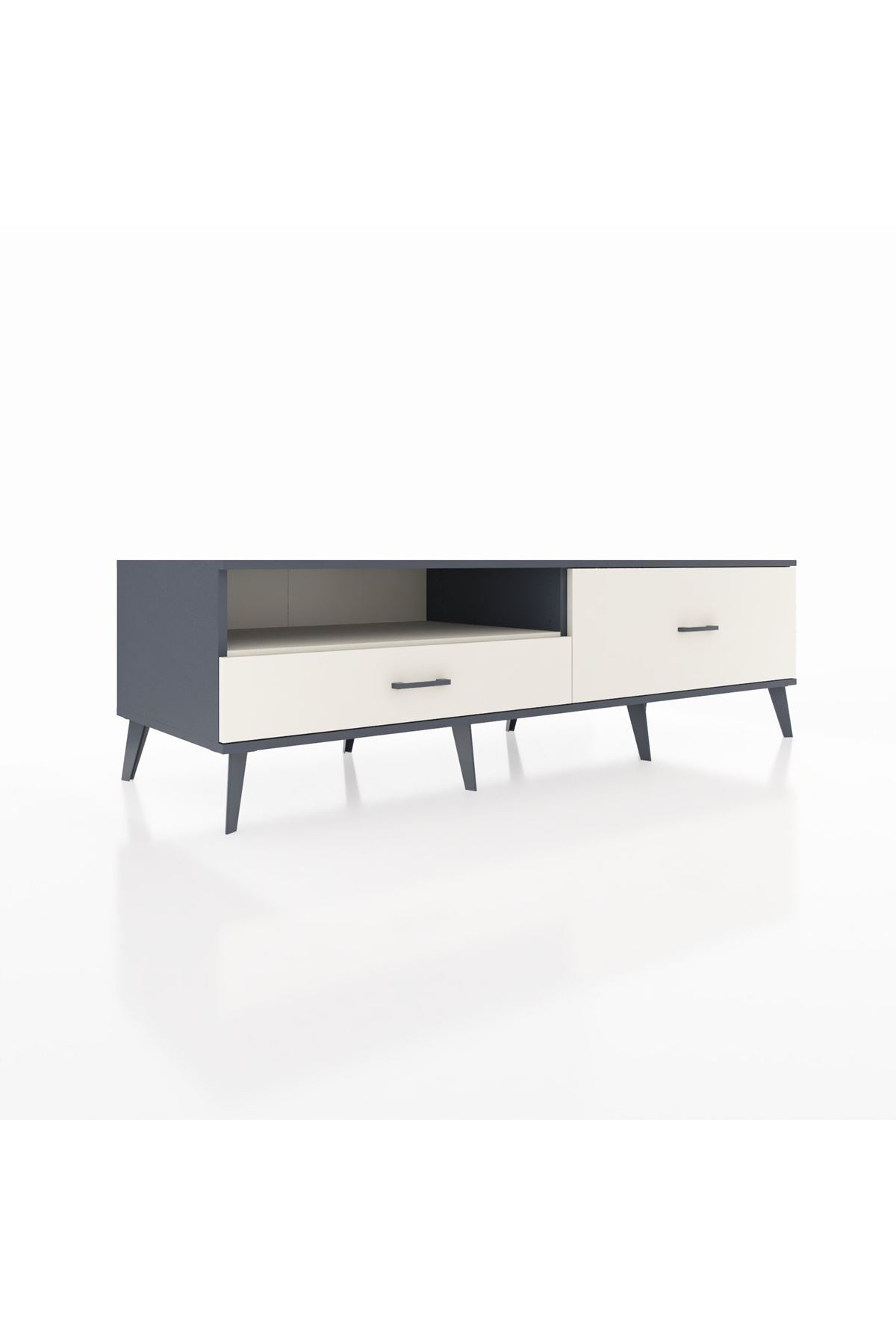 Kronos TV Ünitesi Tek Raflı 2 Çekmeceli  176x59x51 Antrasit-Aytaşı/Aytaşı