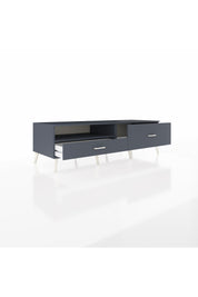 Kronos TV Ünitesi Tek Raflı 2 Çekmeceli  176x59x51 Antrasit-Antrasit/Antrasit