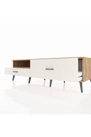 Kronos TV Ünitesi Tek Raflı 2 Çekmeceli  176x59x51 Çam-Çam/Aytaşı