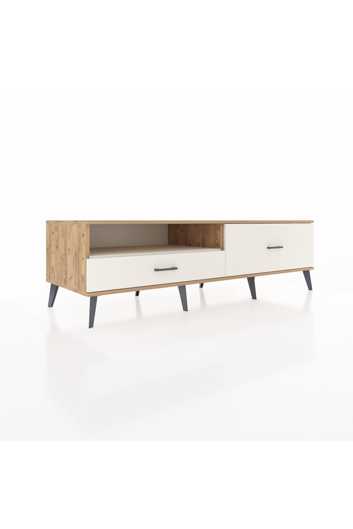 Kronos TV Ünitesi Tek Raflı 2 Çekmeceli  176x59x51 Çam-Aytaşı/Aytaşı